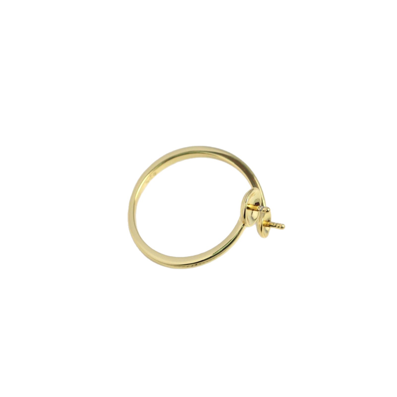 Ring Blank Adjustable - JZ008 Bague ajustable en cuivre plaqué