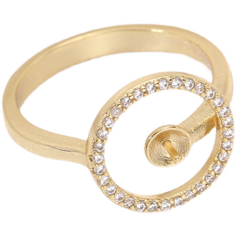 Ring Blank Adjustable - JZ009 Bague ajustable en cuivre plaqué
