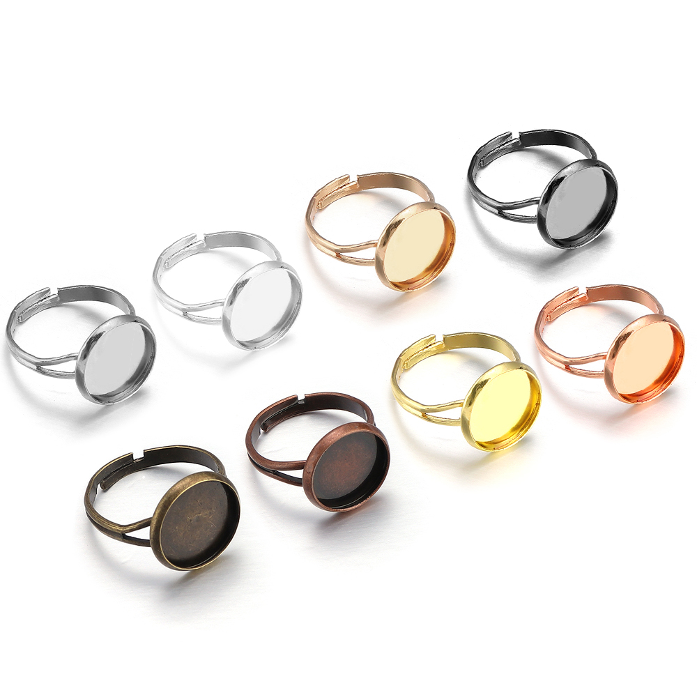 Ring Blank Adjustable - Lot de 10 bases de bague