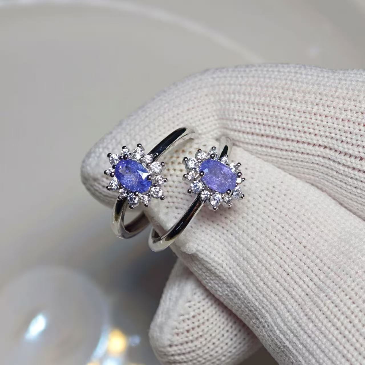 Ring Blank Adjustable - Bague en Tanzanite Naturelle Ajustable pour