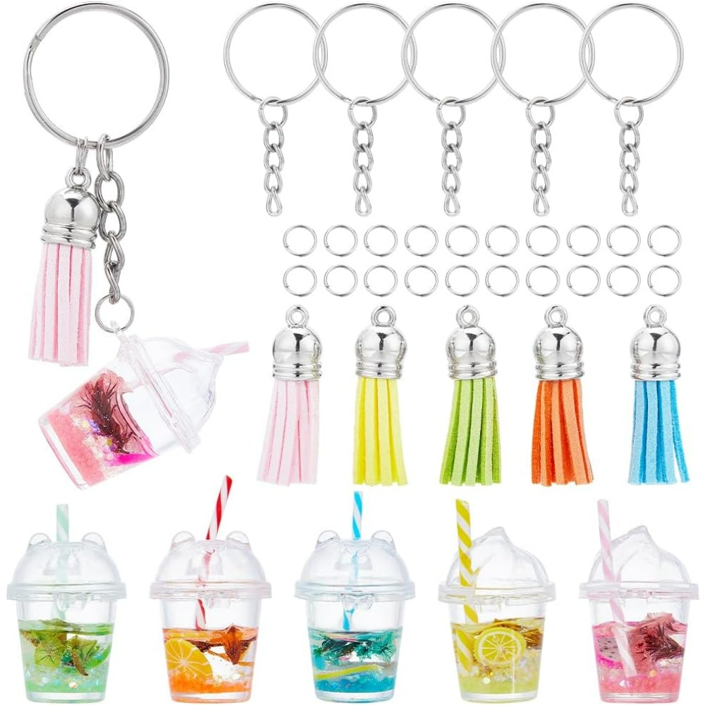 Jewelry Making Kits - Kit porte-clés Bubble Tea, breloques, clé