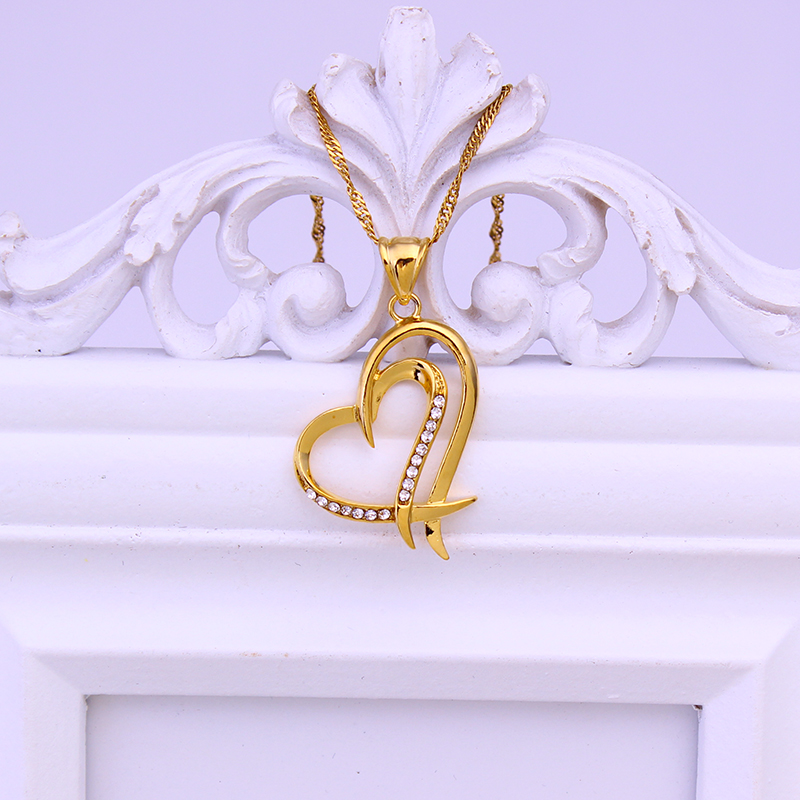 Jewelry Making New Zealand - Collier pendentif coeur d'élasticité en or,