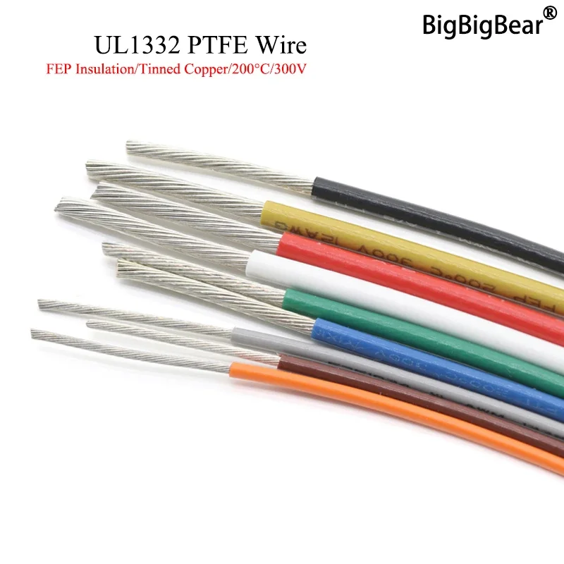 Wire 22 Gauge Copper - Fil électronique isolé haute température FEP,