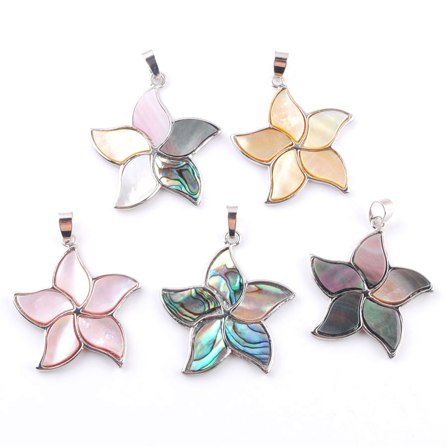Jewelry Making New Zealand - Pendentifs en fleurs de coquillage rose
