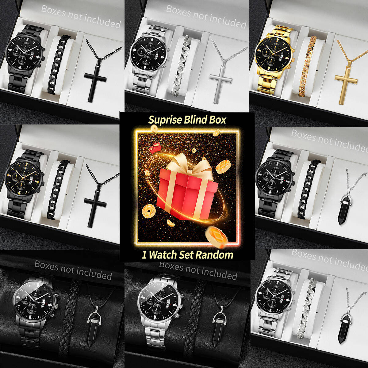 Jewelry Making Kits - Montre mystère Surprise boîte aveugle-3 pièces/ensemble