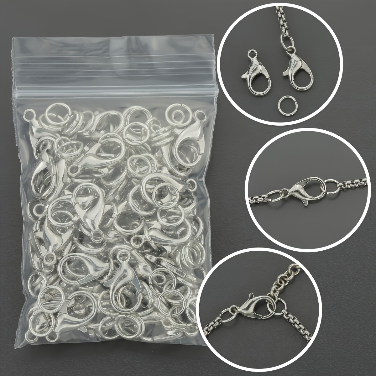 1/2/300 pièces Fermoirs mousqu - Jewelry Making Jump Rings avis et prix