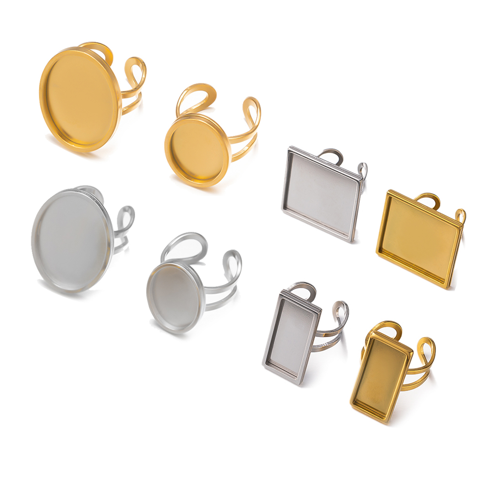 Anneau réglable vierge doré en - Ring Blank Adjustable avis et prix