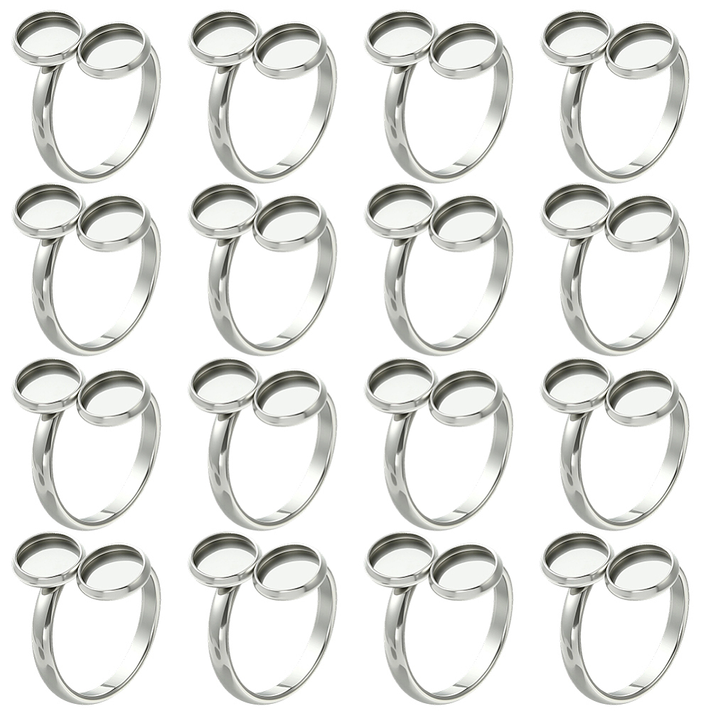 16 Pièces Bases de Bagues Vide - Ring Blank Adjustable avis et prix