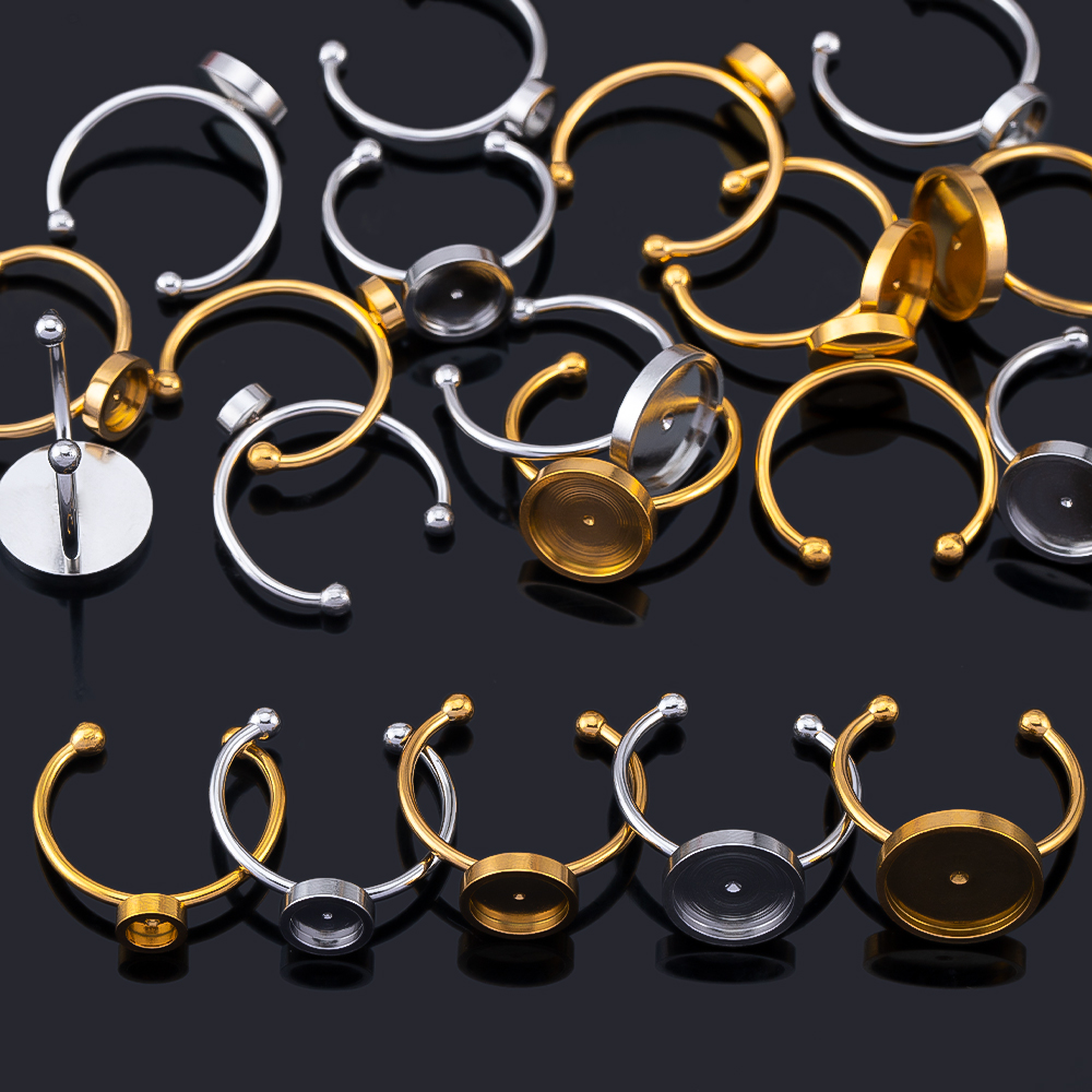 10 pièces réglable ouvert bagu - Ring Blank Adjustable avis et prix