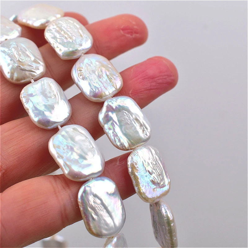 Perle rectangulaire blanche d' - Jewelry Making The Well avis et prix