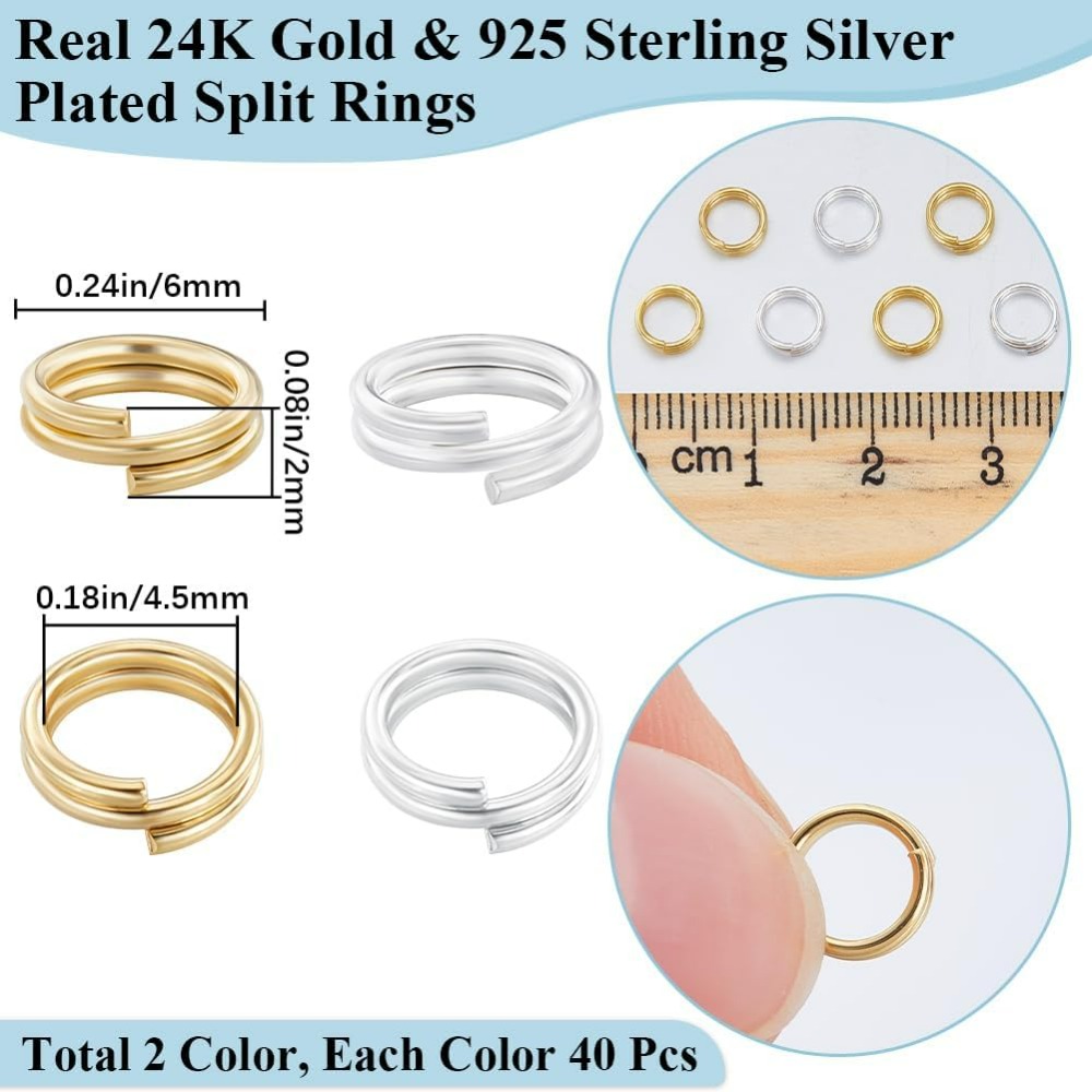 1 boîte de 80 pièces anneau de - Jewelry Making Jump Rings avis et prix