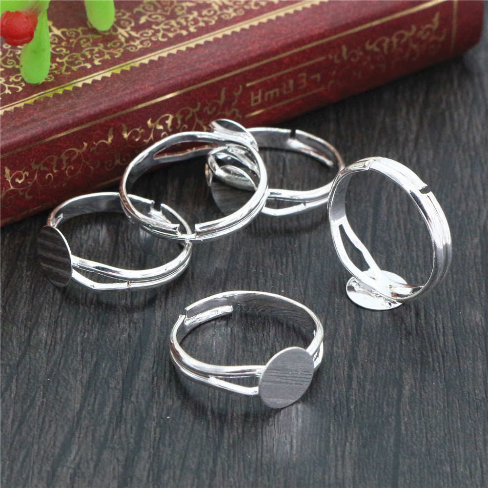 6/8/10/12mm 10 pièces argent p - Ring Blank Adjustable avis et prix